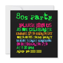 80s Party Invitations