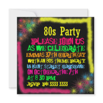 80s Party Invitations