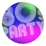 80s Party Round Stickers