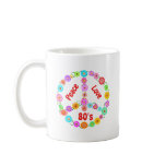 80s Peace Love Coffee Mugs