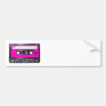 80's Pink Label Cassette Bumper Stickers