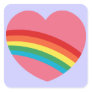 80s Rainbow Heart Stickers