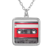 80's Red Label Cassette Necklace