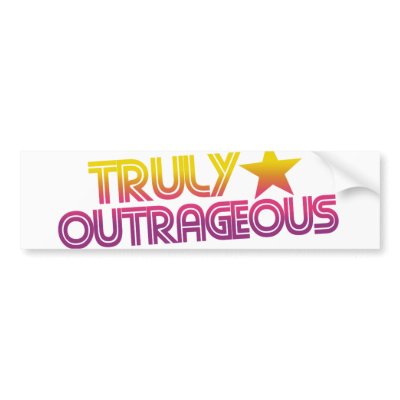 80s Retro Cartoon Truly outrageous Bumper Stickers by BubbSnugg
