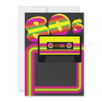 80s Retro Party Custom Announcement