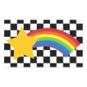 80's Retro Pop Rainbow Shooting Star Stickers