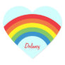 80's Retro Rainbow Heart Name Stickers