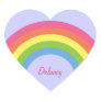 80's Retro Rainbow Heart Name Stickers