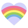 80's Retro Rainbow Heart Stickers