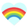 80's Retro Rainbow Heart Stickers