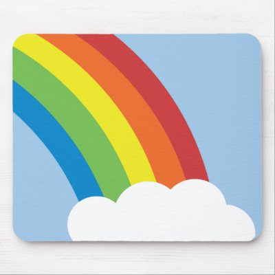 80's Retro Rainbow Mousepad by teeboutique