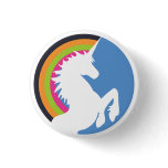 80's Retro Unicorn and Rainbow Button