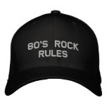 80's Rock Rules Hat-2 embroidered hats