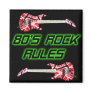 80's Rock Rules Square Magnet