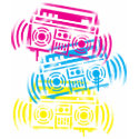 80's Stenciled Boomboxes t-shirts