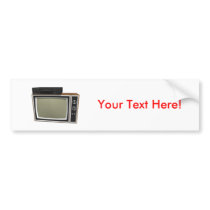 80's Style TV and VCR: 3D Model Bumper Stickers