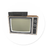 80's Style TV and VCR: 3D Model Stickers