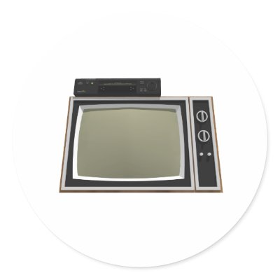 80's Style TV and VCR: 3D Model Stickers by spiritswitchboard