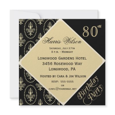80th-89th Birthday Invitations by NightSweatsDiva
