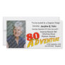80th Birthday Adventure Party Photo Invitation
