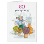 80th Birthday Card - Gardener