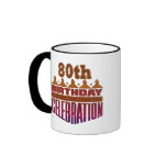 80th Birthday Celebration Gifts Mugs
