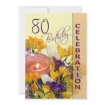 80th Birthday Celebration party invitation