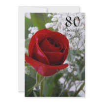 80th Birthday Celebration-Red Rose