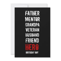 80th Birthday Hero Party Invitation