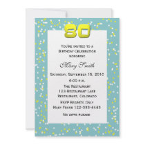 80th Birthday Invitation -- Confetti