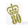 80th Birthday - Number – Eighty Greeting Cards