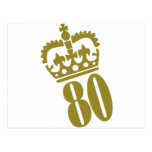 80th Birthday - Number – Eighty Postcards