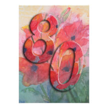 80th Birthday Party Invitation