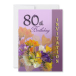 80th Birthday Party Invitation - Freesias
