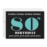 80th Birthday Party Invitation Template