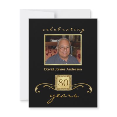 80th Birthday Party Invitations - Formal Monogram by SquirrelHugger