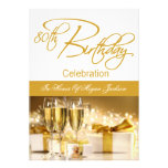 80th Birthday Party Personalised Invitation invitations