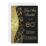80th Birthday Party Personalized Invitation
