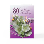 80th Happy Birthday Card