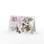 80th Happy Birthday Card