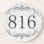 816 Area Code Beverage Coaster