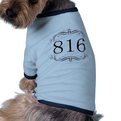816 Area Code Pet Shirt by AreaCodes