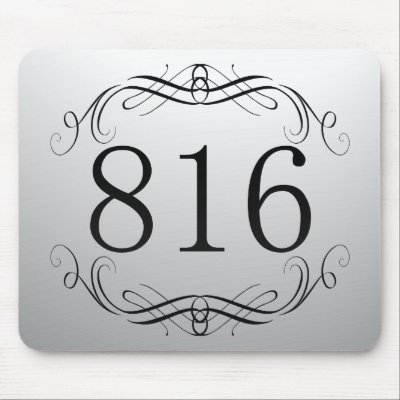 816 Area Code Mousepad by AreaCodes