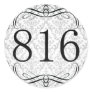 816 Area Code Round Sticker