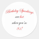 81 Birthday Spanking Sticker