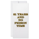 81 No prison time Full Color Rack Card