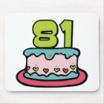 81 Year Old Birthday Cake mousepads