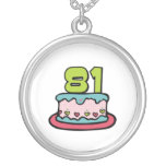 81 Year Old Birthday Cake Pendant