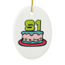 81 Year Old Birthday Cake Ornament