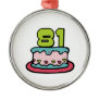 81 Year Old Birthday Cake Christmas Ornaments